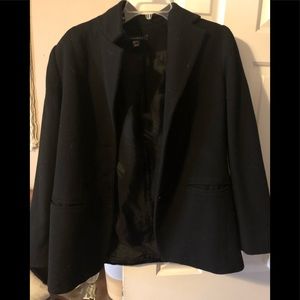 Black wool winter coat, slightly worn